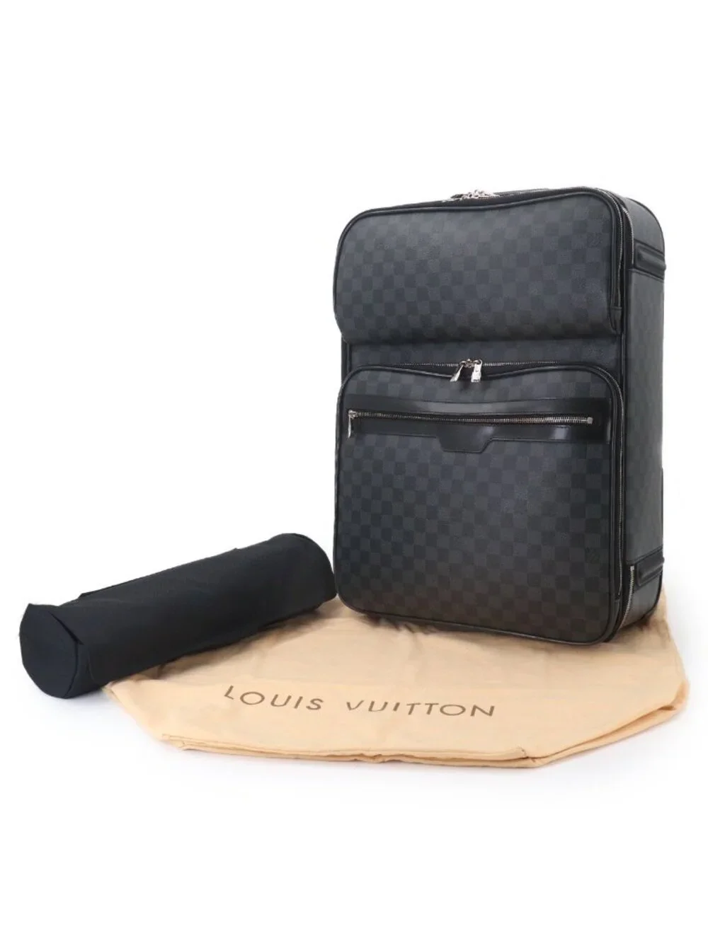 Louis Vuitton Damier Graphite Pegase Business 55 Travel Bag Suitcase Black